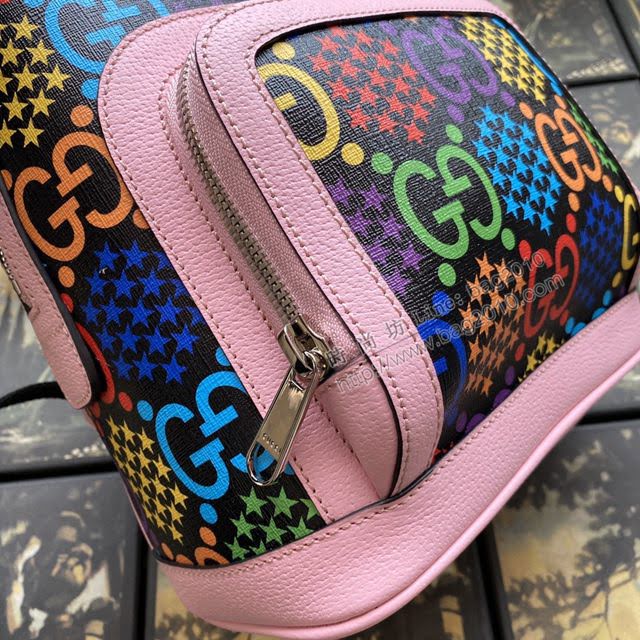 Gucci女包 古馳新款GG Marmont迷你鏈條包 Gucci小號斜挎包 574969杏拼全皮  gdj1120